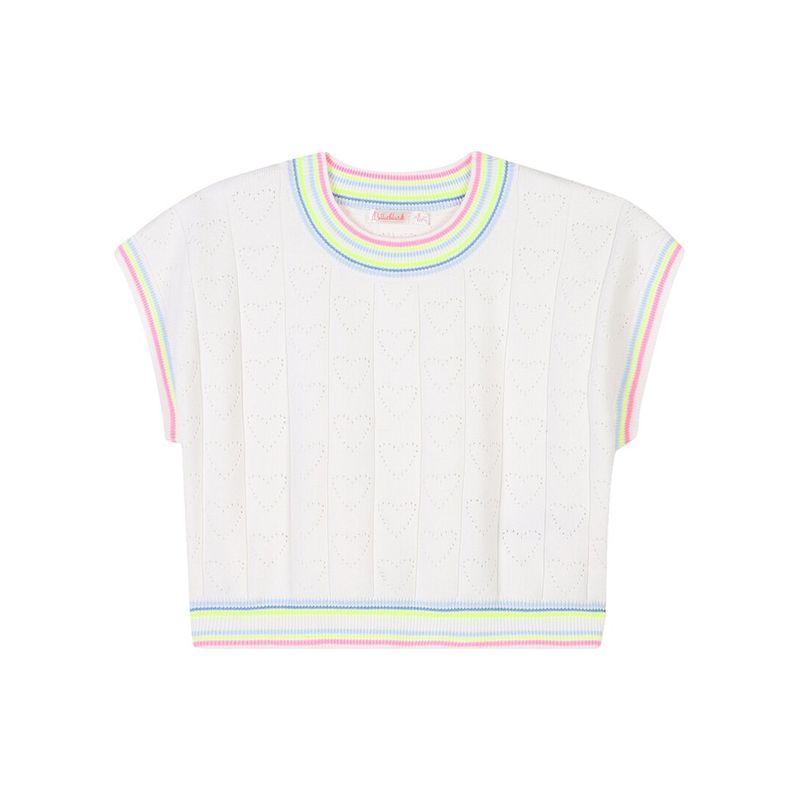 Billieblush Girls Motif Sweater, White